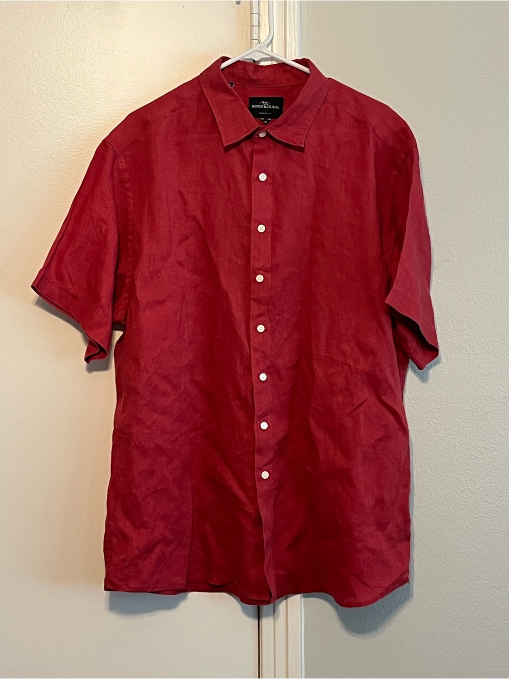 Rodd & Gunn 100% Linen Red SS Button Down Shirt